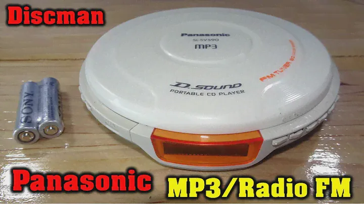 Discman Panasonic MP3 SL-SV590 Radio fm radio  cd player AA batteries test MP3 walkman