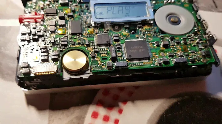 Panasonic RQ-SX97F места отпайки платы от ЛПМ для замены пасиков