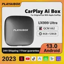 Carplay Ai Box Android 12 система Iptv Netflix 2023 UX999 Ultra 8G + 128G QCM662 беспроводной Автомобильный мультимедийный плеер для Kia Benz Vovo (art.: 3920bfc4b0eac)